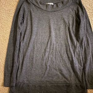 Charlotte Russe Dark Gray Off Shoulder Long Sleeve *Good condition*